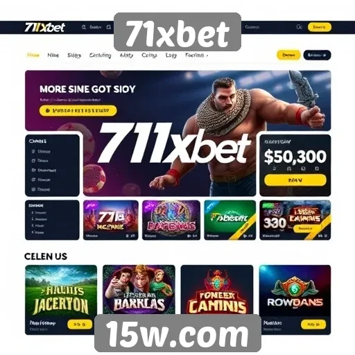 Design e usabilidade do site de jogos 71xbet