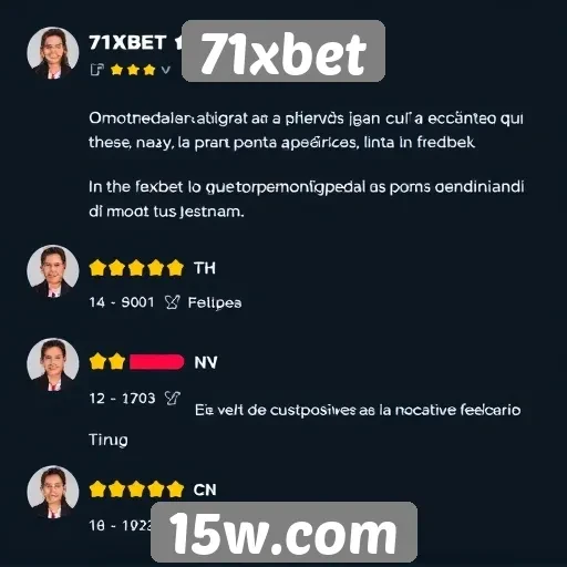 Feedback de usuários sobre a experiência no 71xbet
